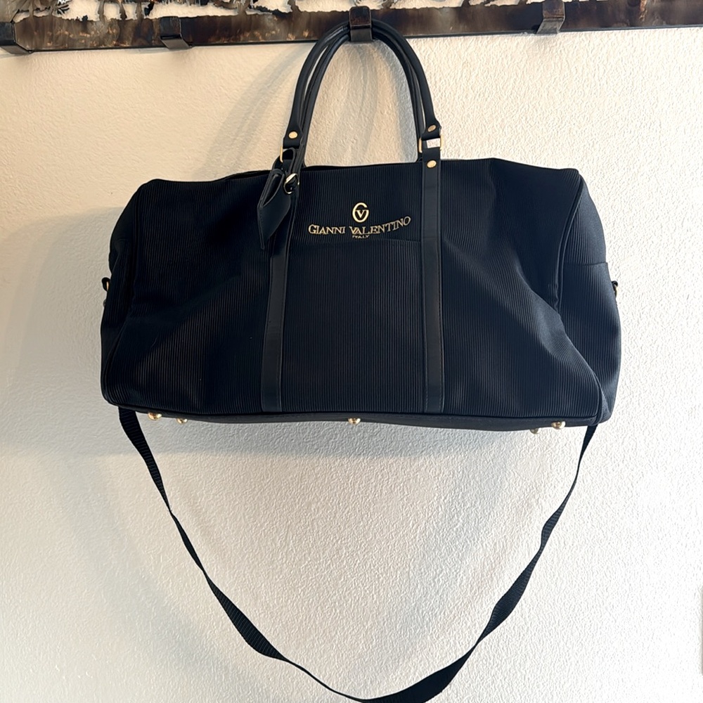 Gianni Valentino large black travel duffle bag unisex